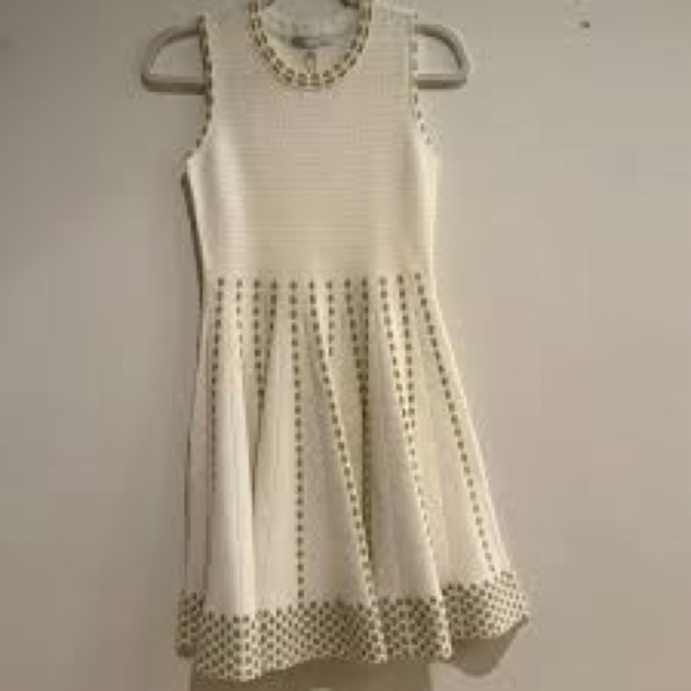 Girl’s Sweater Dress with Gold Accents - Picture 2 of 4